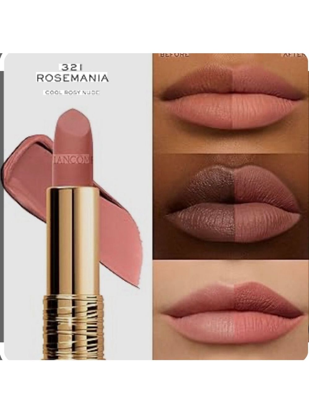 Lancôme Rosemania 321 Cool Rosy Nude Lipstick